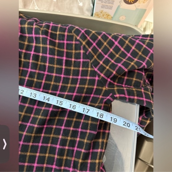 Madewell plaid flannel raglan babydoll dress half sleeve size 2 - Picture 7 of 13